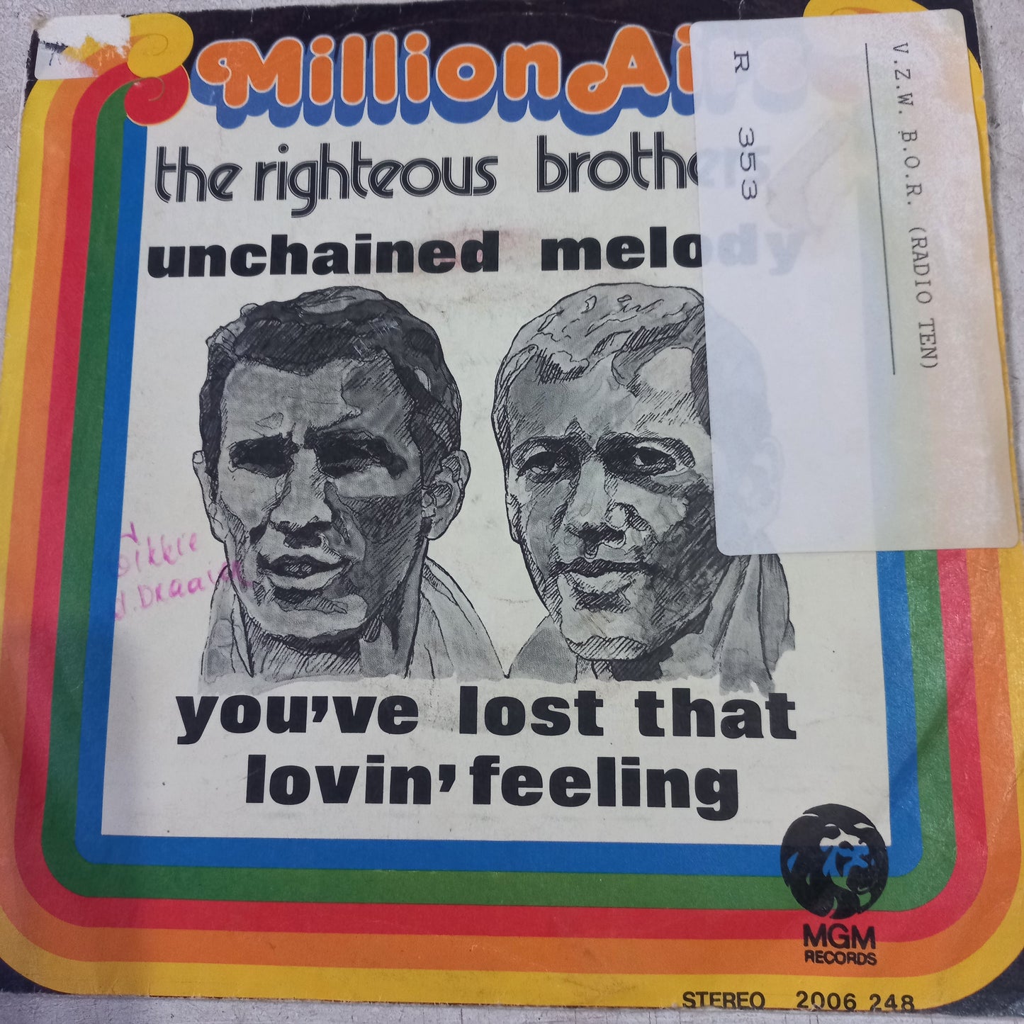 Righteous Brother You Ve Lost That Loving Feeling Simple 7" Vg+ De Epoca
