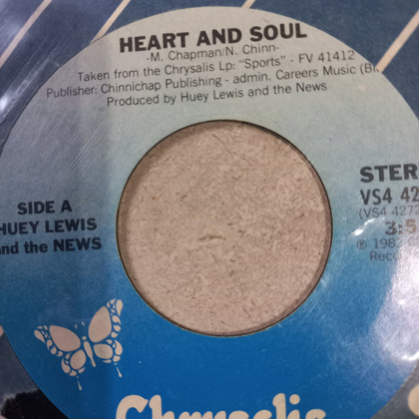 Huey Lewis And The News Heart And Soul Simple 7" Vg+ De Epoca