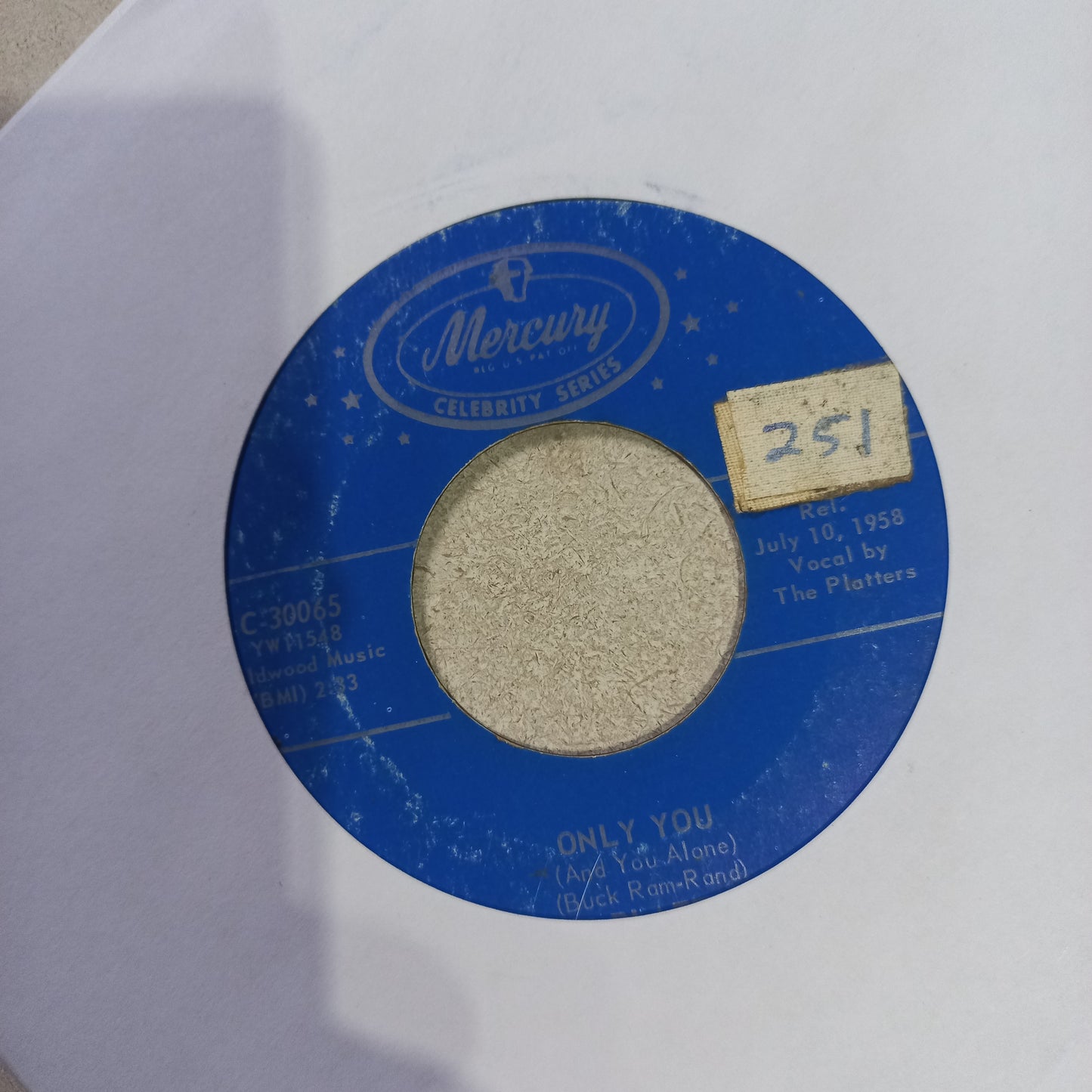 The Platter Only You Simple 7" Vg+ De Epoca