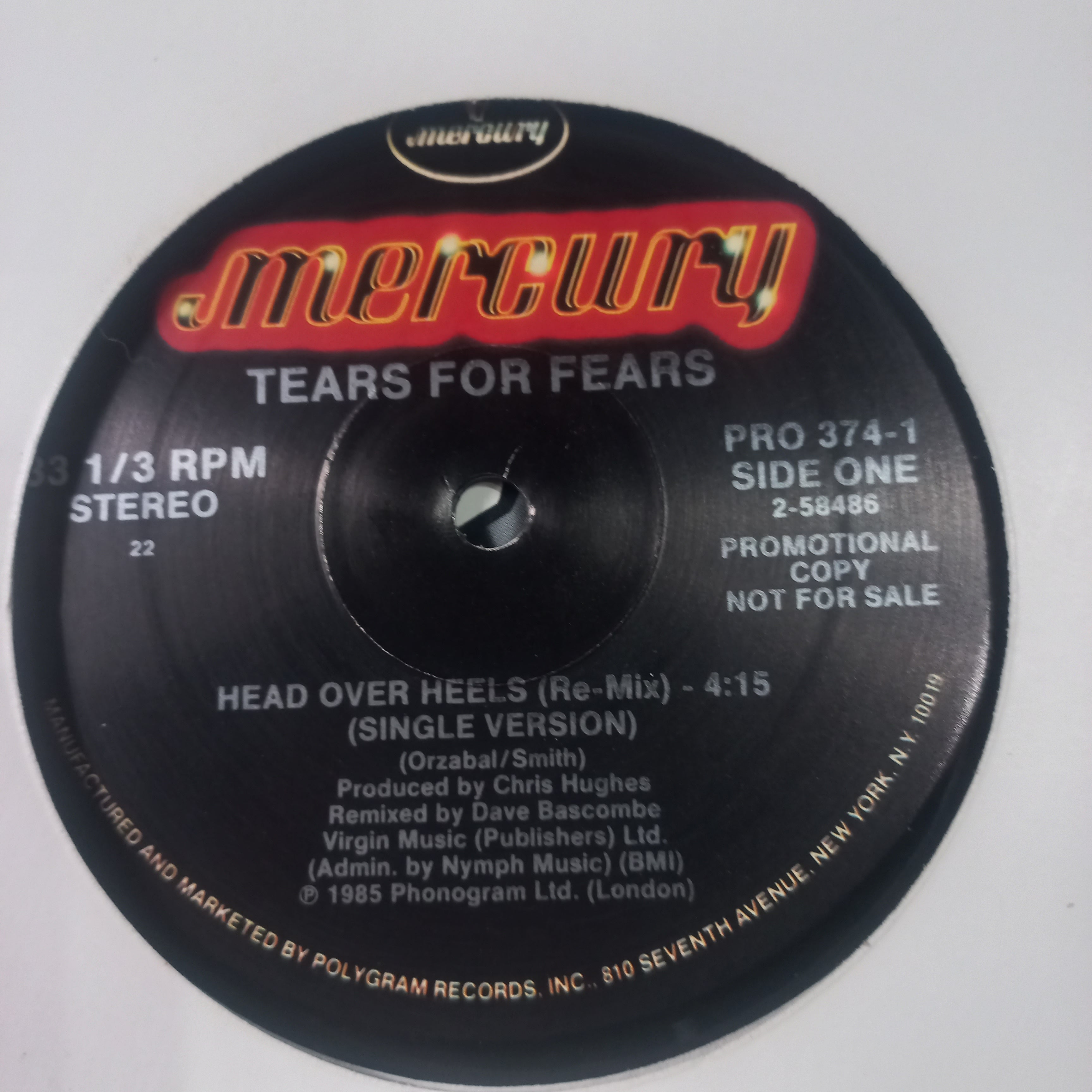 Tears for Fears Head Over Heals Maxi VG+ – 33y45RPM