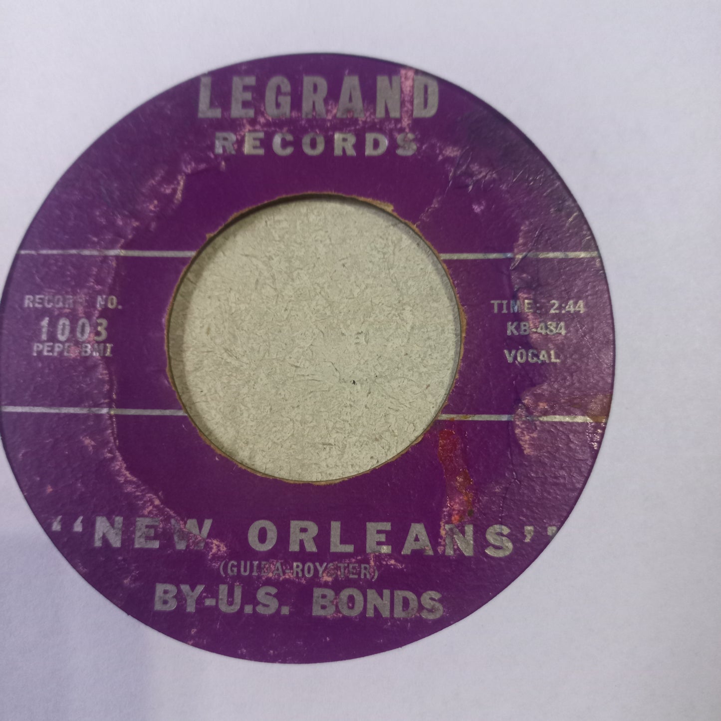 Gary Us Bonds New Orleans Simple 7" Vg+ De Epoca