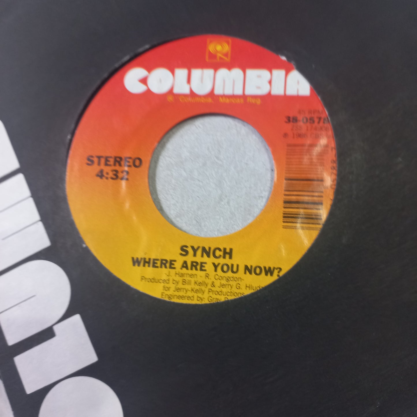 Synch Where Are You Now Simple 7" Vg+ De Epoca