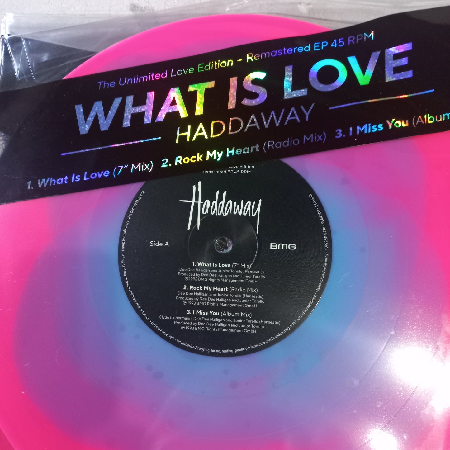 Haddaway What is Love Maxi Color de 10" Near Mint