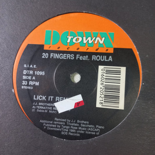 20 Fingers Feat Roula Lick it Maxi VG+ De Epoca