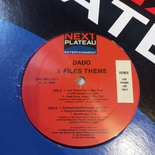 Dj Dado X Files Theme Maxi VG+ De Epoca