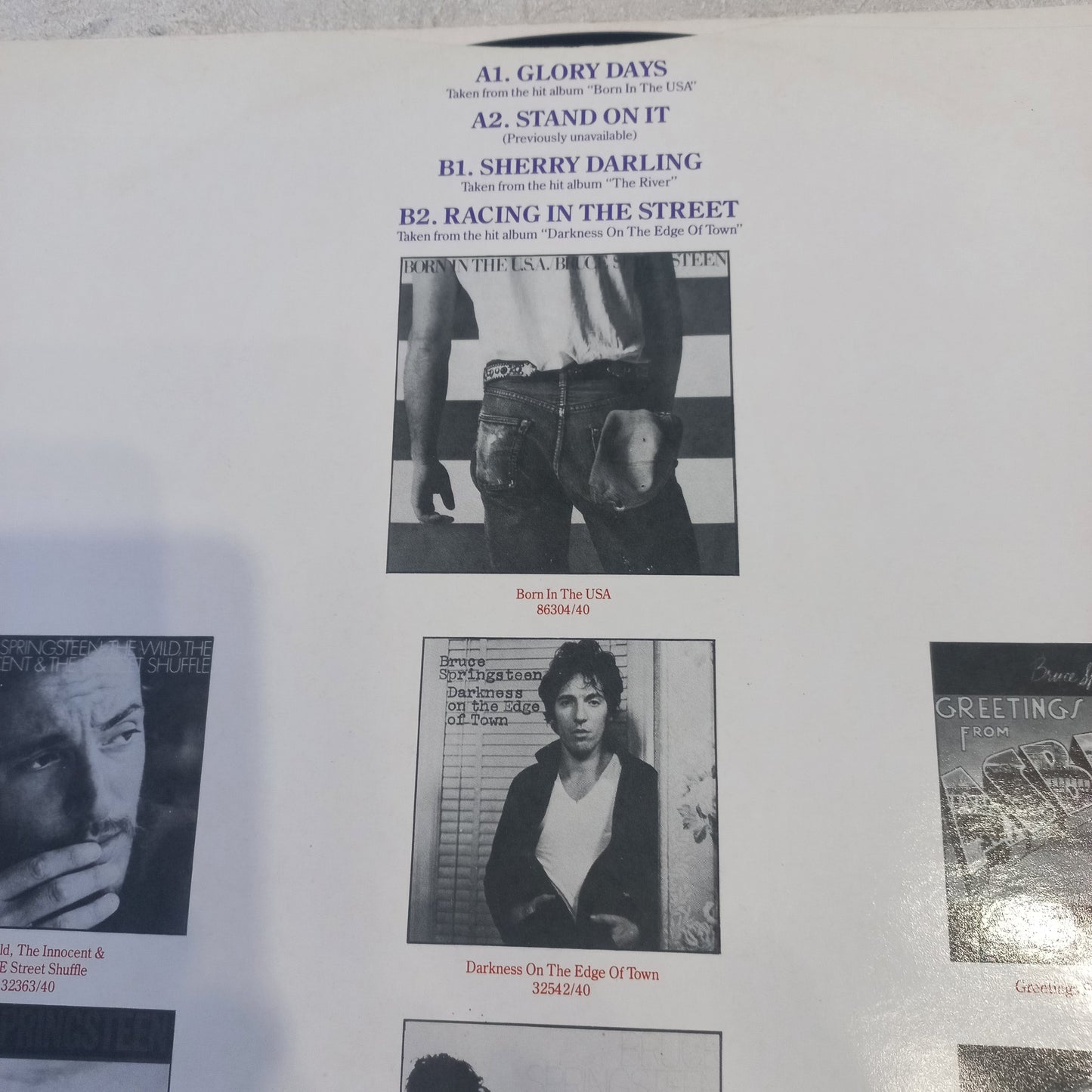 Bruce Springsteen Glory Days Maxi Near Mint