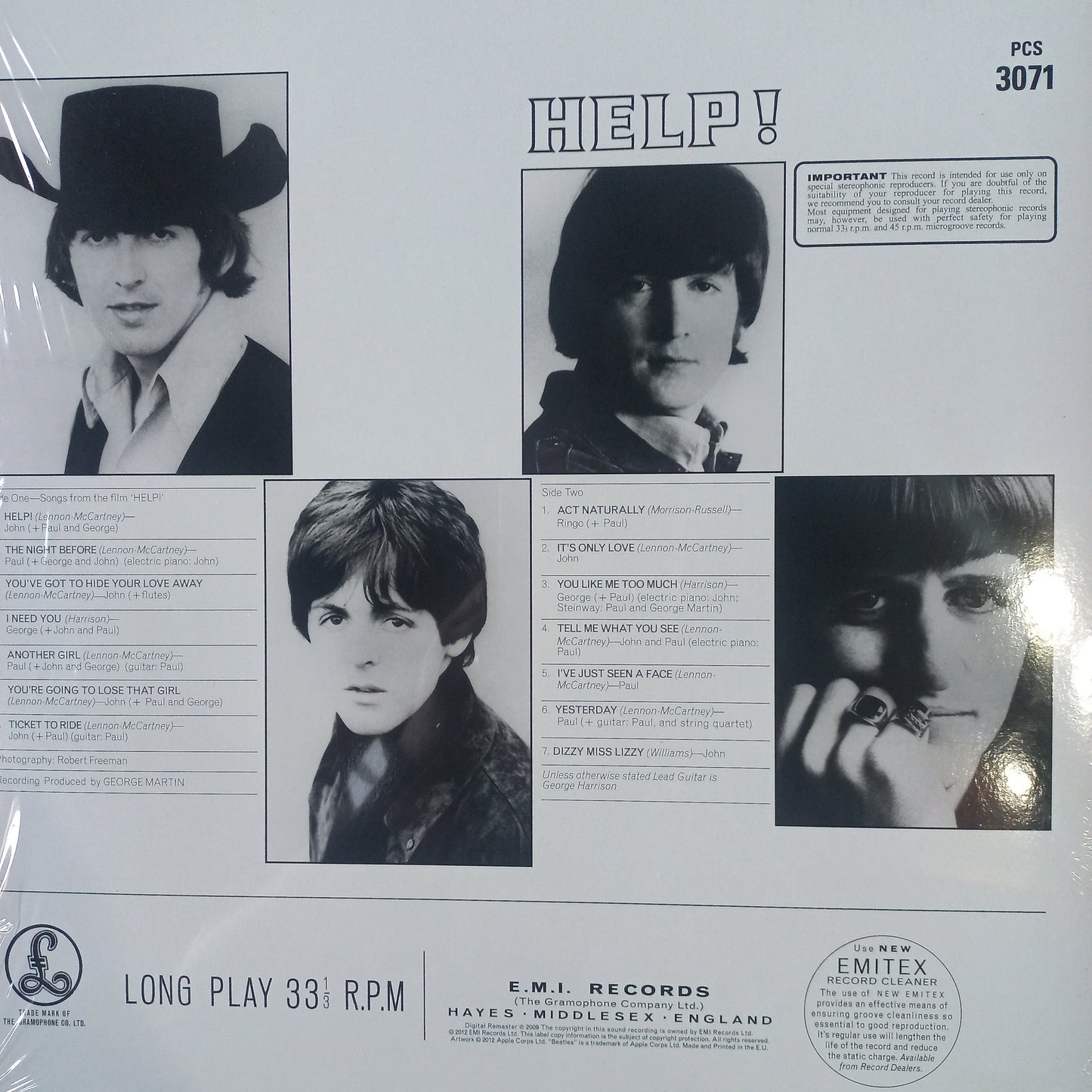 The Beatles Help Lp Mint