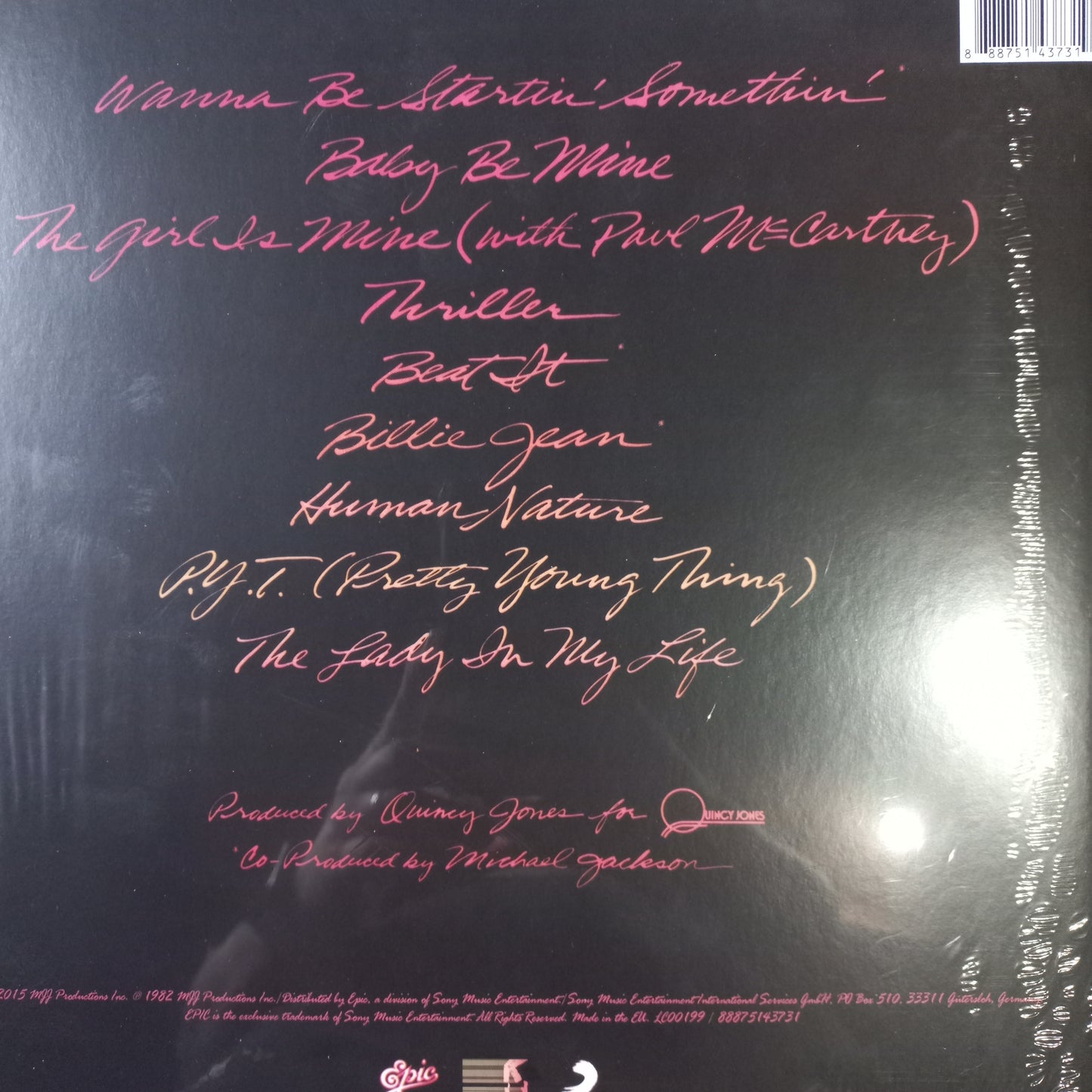 Michael Jackson Thriller Lp Mint