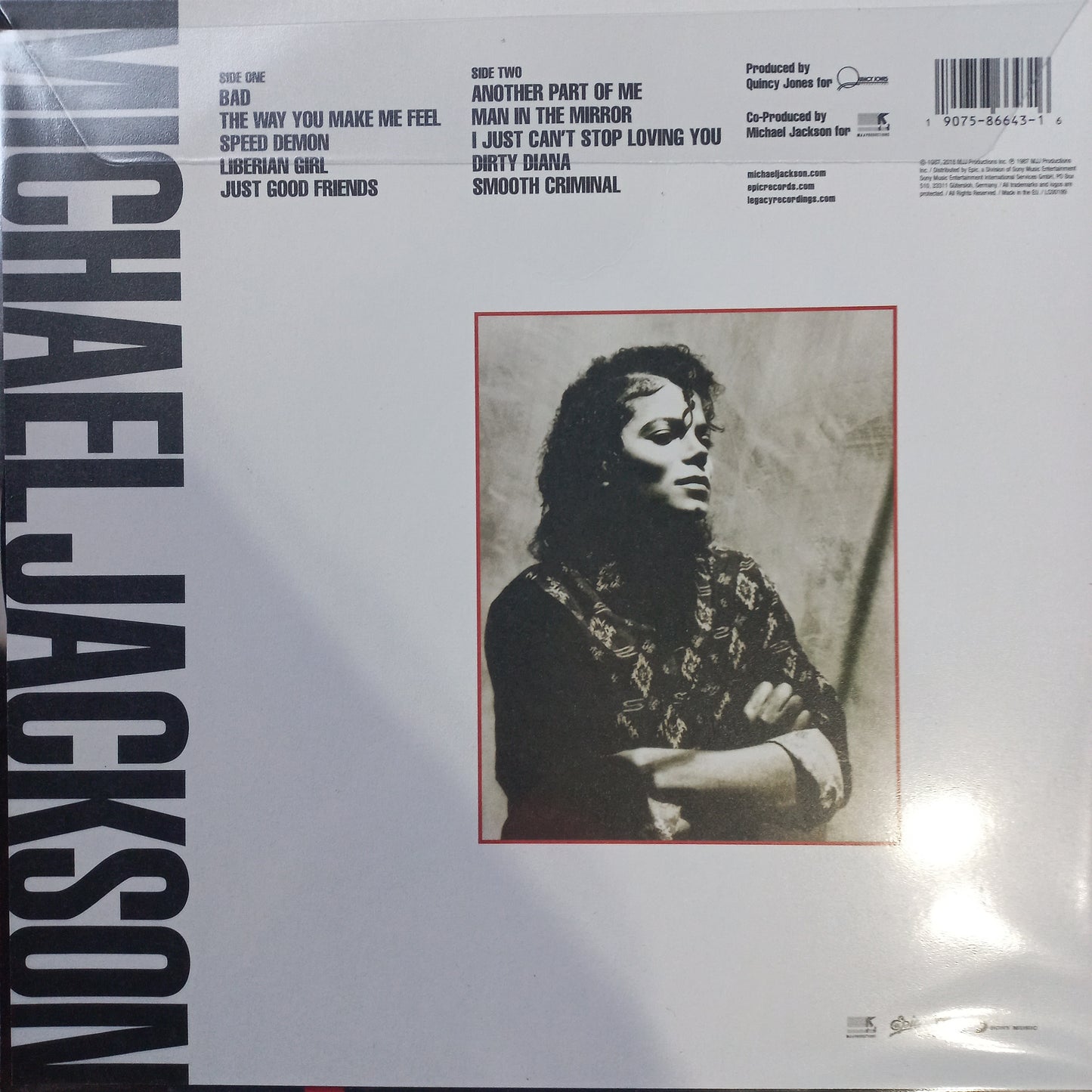 Michael Jackson Bad Picture Lp Mint