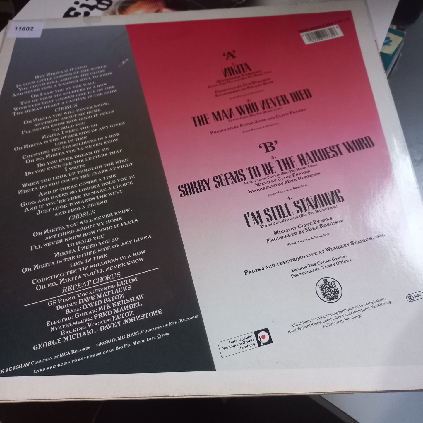 Elton John Nikita Maxi 2da. Mano Usado Vg+