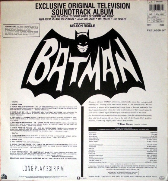 Compilado Batman Television Soundtrack Lp Nuevo