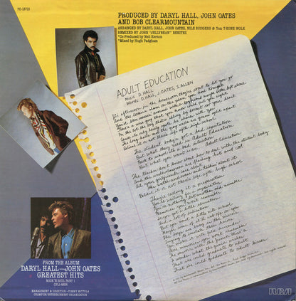 Daryl Hall and John Oates Adult Education / Maneater Maxi 2da. Mano Usado Muy Bien +  hacia arriba