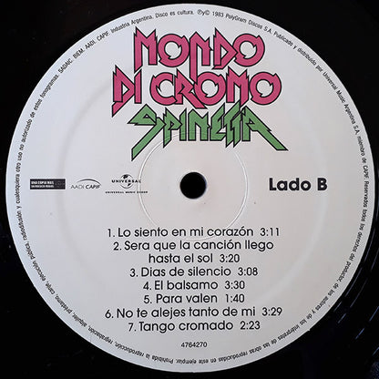 Luis Alberto Spinetta Mondo Di Cromo LP Nuevo