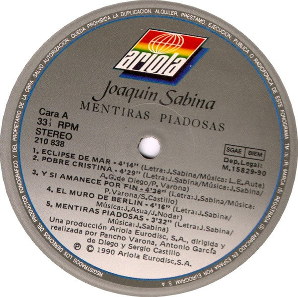 Joaquin Sabina Mentiras Piadosas Vinilo LP Nuevo Sellado