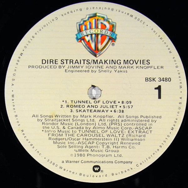 Dire Straits Making Movies Vinilo LP Nuevo Sellado