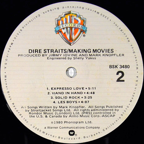 Dire Straits Making Movies Vinilo LP Nuevo Sellado