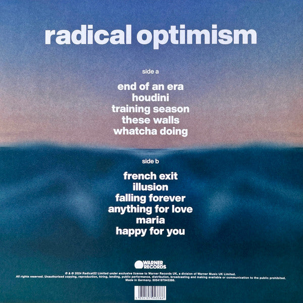 Dua Lipa Radical Optimism LP Nuevo