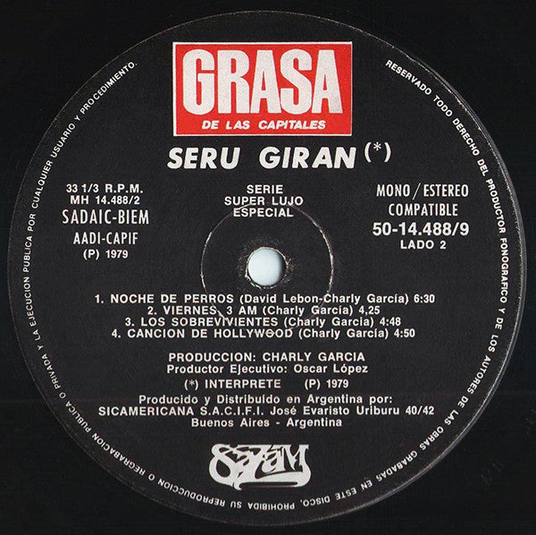 Seru Giran Grasa de las capitales LP Nuevo Cerrado