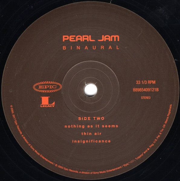 Pearl Jam Binaural LP Nuevo